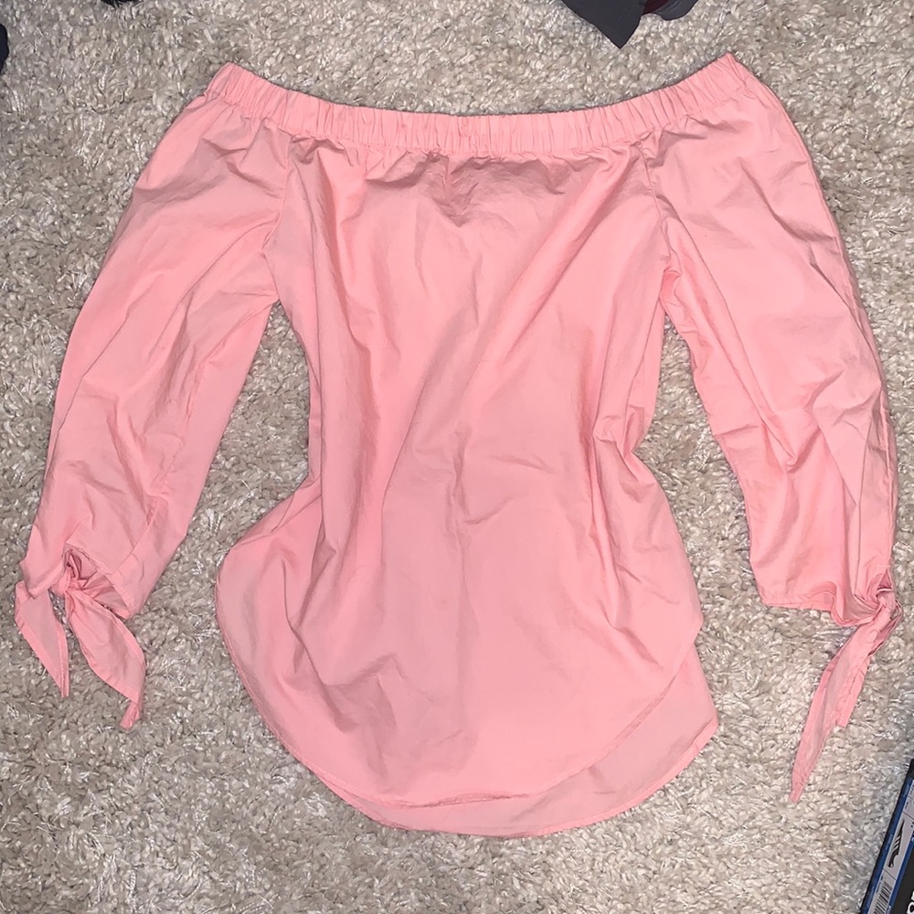 easter pink off the shoulder top